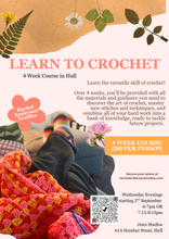 Load image into Gallery viewer, LEARN TO CROCHET - 4 week course in Hull!