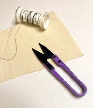 Load image into Gallery viewer, purple thread snips for quilting and sewing