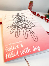 Load image into Gallery viewer, Mistletoe Textile Art Festive Card