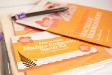 Load image into Gallery viewer, Free-motion Machine Embroidery starter kit with orange and white packaging on a light surface.