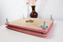 Load image into Gallery viewer, DIY flower pressing in wooden flower press
