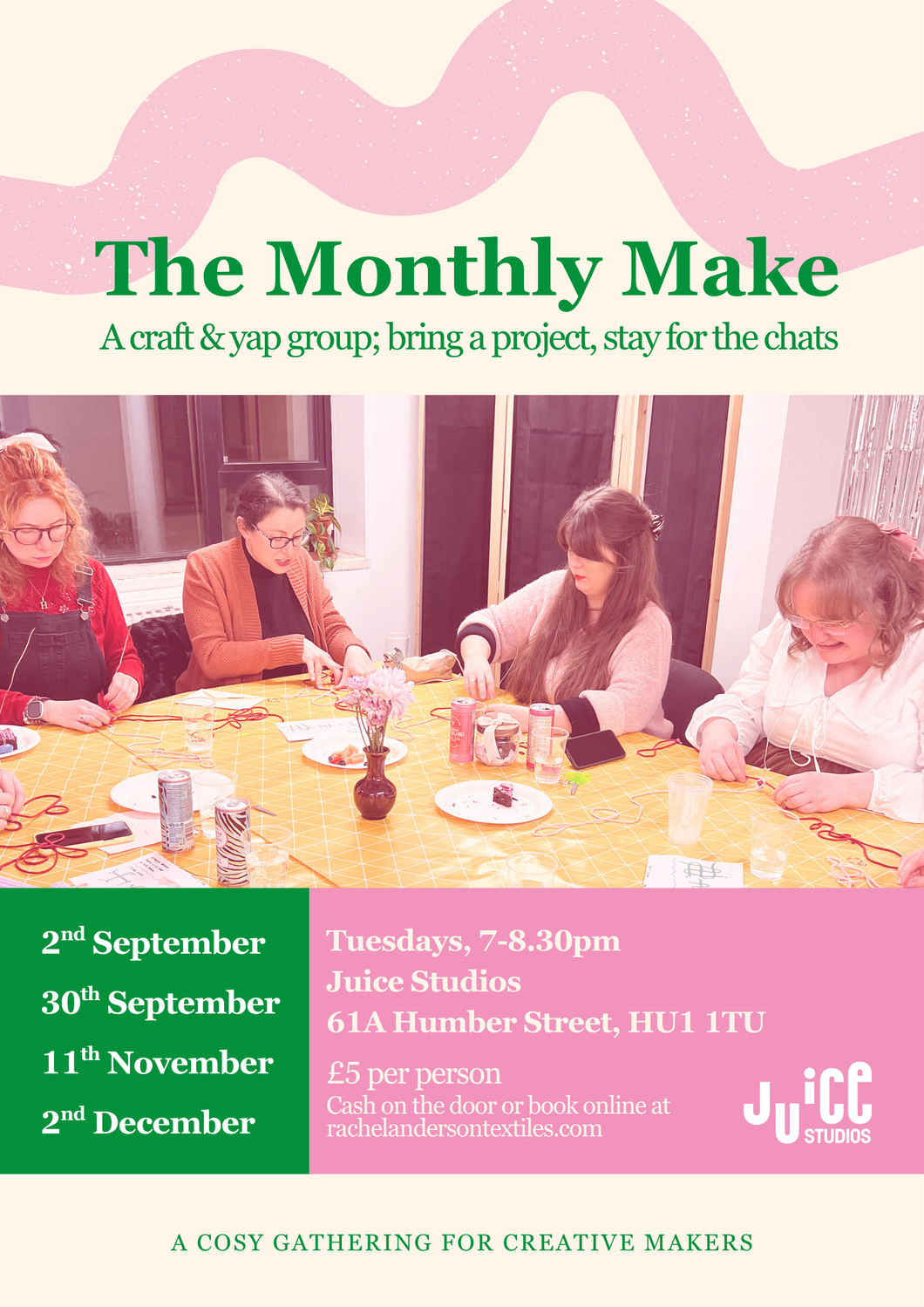The Monthly Make: Craft & Yap Group - September Edition! HULL