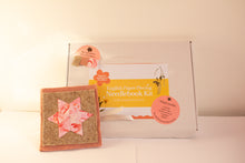 Load image into Gallery viewer, English Paper Piecing Needlebook Kit with a star-shaped fabric piece on a white background
