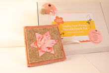 Load image into Gallery viewer, English Paper Piecing Needlebook Kit with a six pointed star design on a felt needlebook
