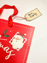 Load image into Gallery viewer, from Santa, embroidered keepsake festive gift tag

